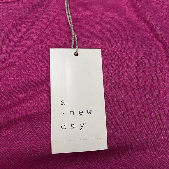 A new day Women's T shirt Pullover Short Sleeve V-Neck Pink Size XXL - Picture 7 of 15